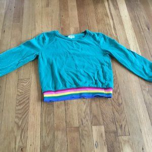 Green Rainbow Long Sleeve Sweater